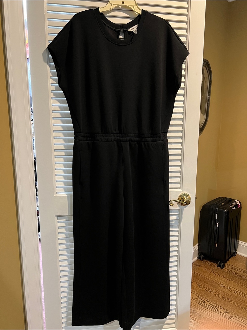 SPANX Black Short-Sleeve Jumpsuit